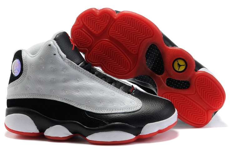 Discount Womens Air Jordan 13 (XIII) White Black Red